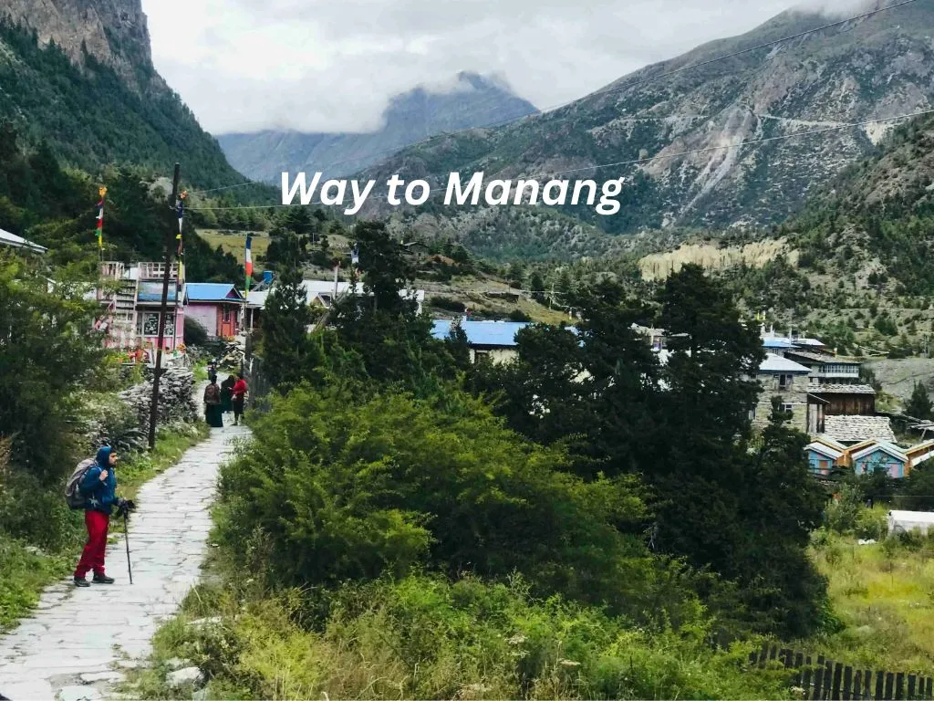 nomadicnepali on the way to Manang