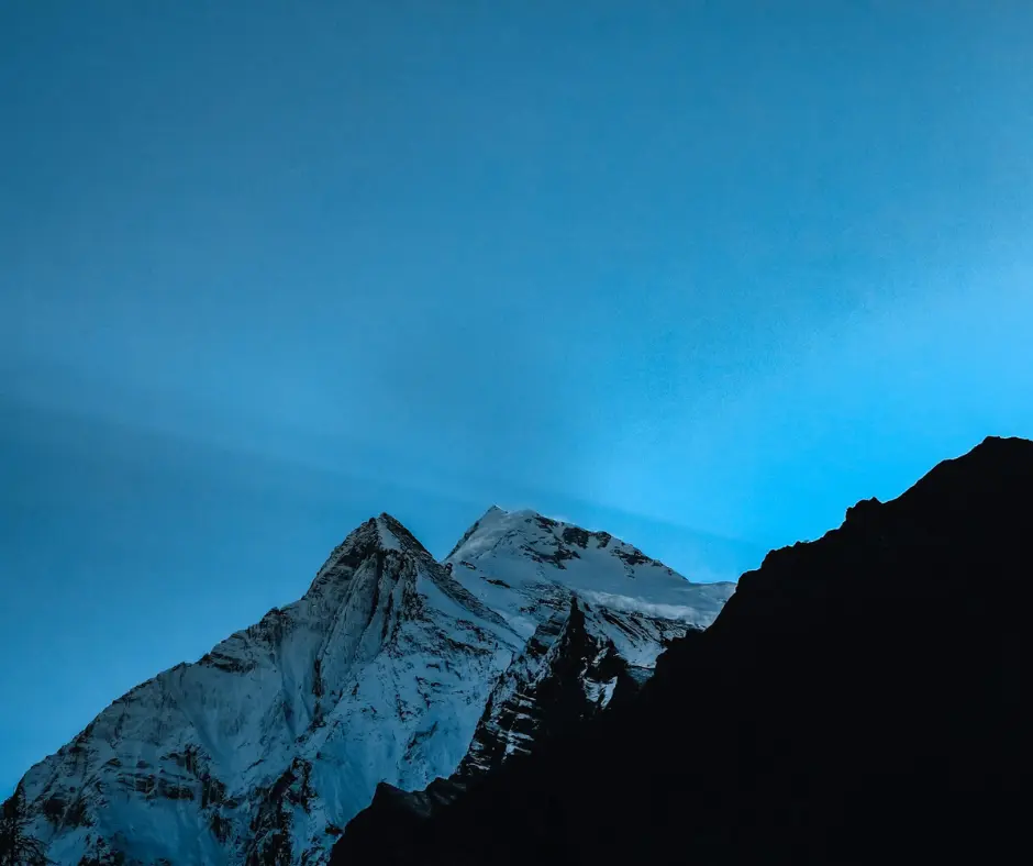 Mount Annapurna II witnessed early morning from Pisang at Annapurna Ciruict Trekking