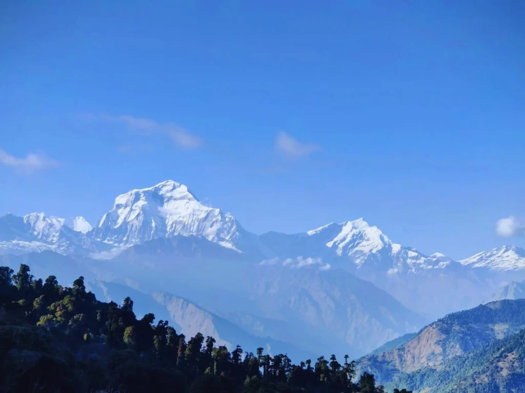 mountain witnessed from the Khopra Danda which is one of the off-the-beaten treks in the Annapurna Region